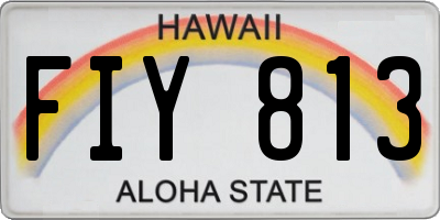 HI license plate FIY813