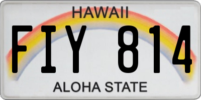 HI license plate FIY814
