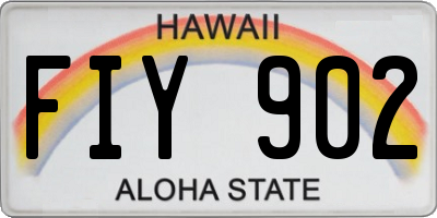 HI license plate FIY902