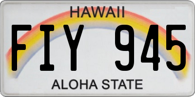 HI license plate FIY945