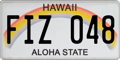HI license plate FIZ048