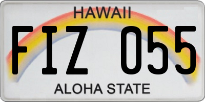 HI license plate FIZ055