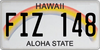 HI license plate FIZ148