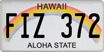 HI license plate FIZ372