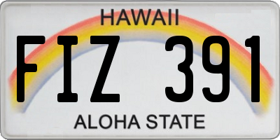 HI license plate FIZ391