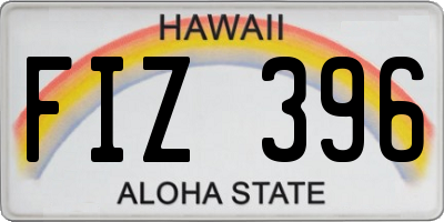 HI license plate FIZ396
