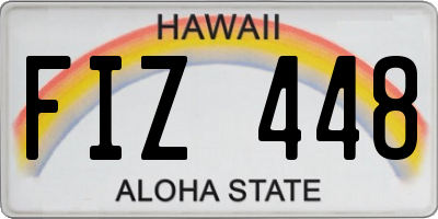 HI license plate FIZ448