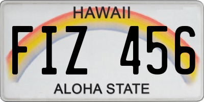 HI license plate FIZ456