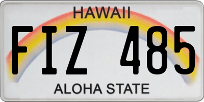 HI license plate FIZ485