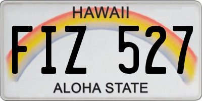 HI license plate FIZ527