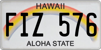 HI license plate FIZ576