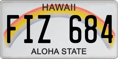 HI license plate FIZ684