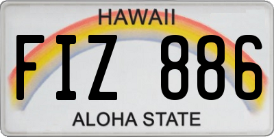 HI license plate FIZ886