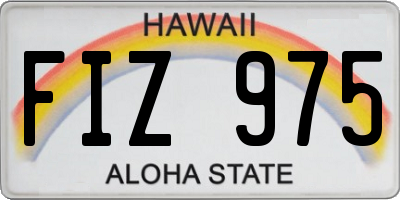 HI license plate FIZ975
