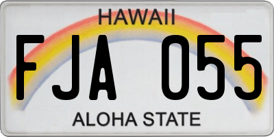 HI license plate FJA055