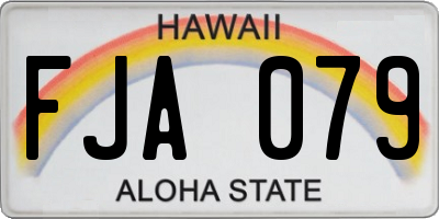 HI license plate FJA079