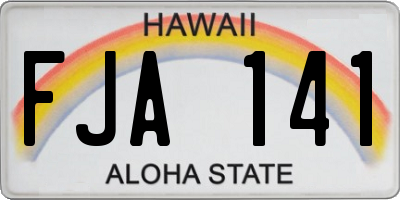 HI license plate FJA141