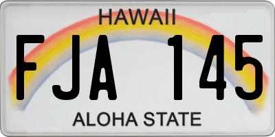 HI license plate FJA145