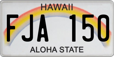 HI license plate FJA150