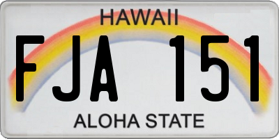 HI license plate FJA151