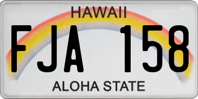 HI license plate FJA158