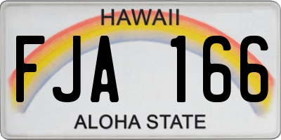 HI license plate FJA166
