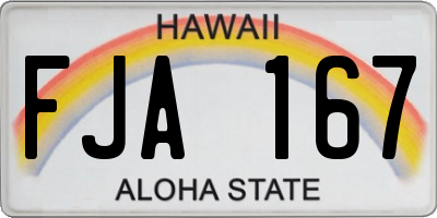 HI license plate FJA167