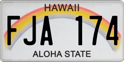 HI license plate FJA174
