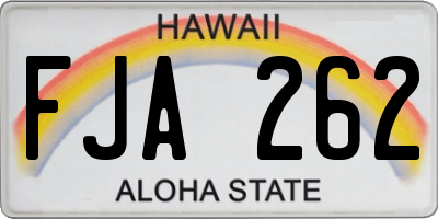 HI license plate FJA262