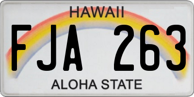 HI license plate FJA263