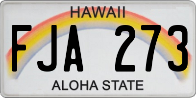 HI license plate FJA273