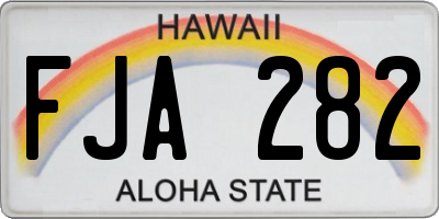 HI license plate FJA282