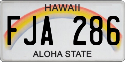 HI license plate FJA286