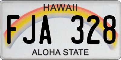 HI license plate FJA328