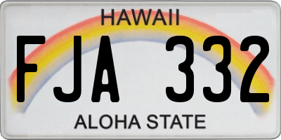 HI license plate FJA332