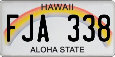 HI license plate FJA338