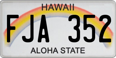 HI license plate FJA352
