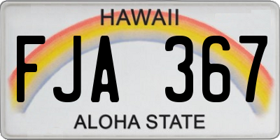 HI license plate FJA367