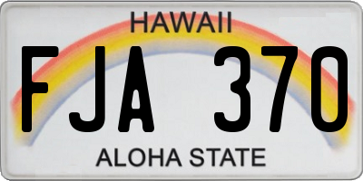 HI license plate FJA370