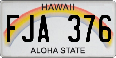 HI license plate FJA376
