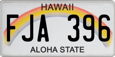 HI license plate FJA396
