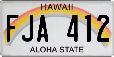 HI license plate FJA412
