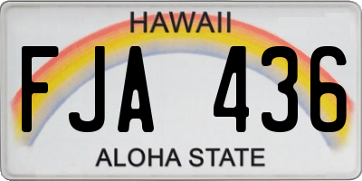 HI license plate FJA436