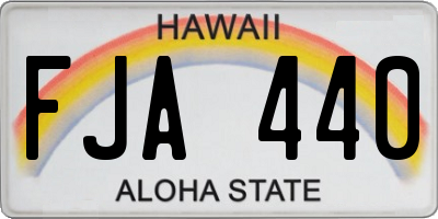 HI license plate FJA440