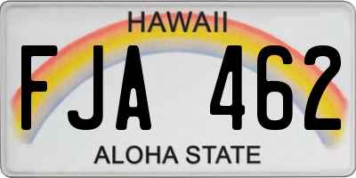HI license plate FJA462
