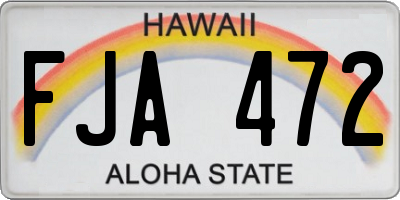 HI license plate FJA472