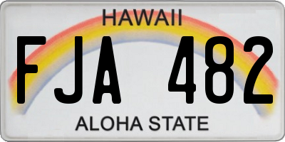 HI license plate FJA482