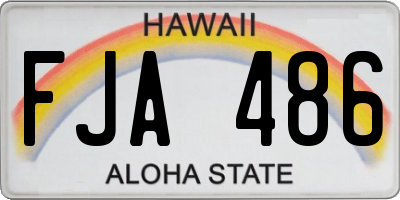 HI license plate FJA486