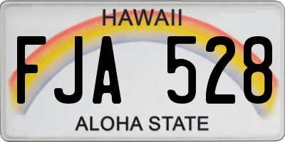 HI license plate FJA528