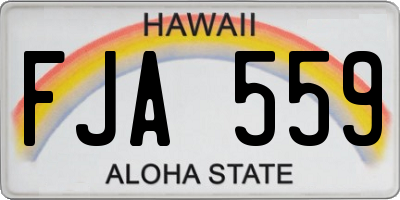 HI license plate FJA559